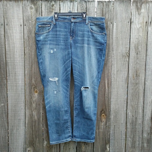 Lucky Brand Denim - lucky brand Reese boyfriend dark wash jeans